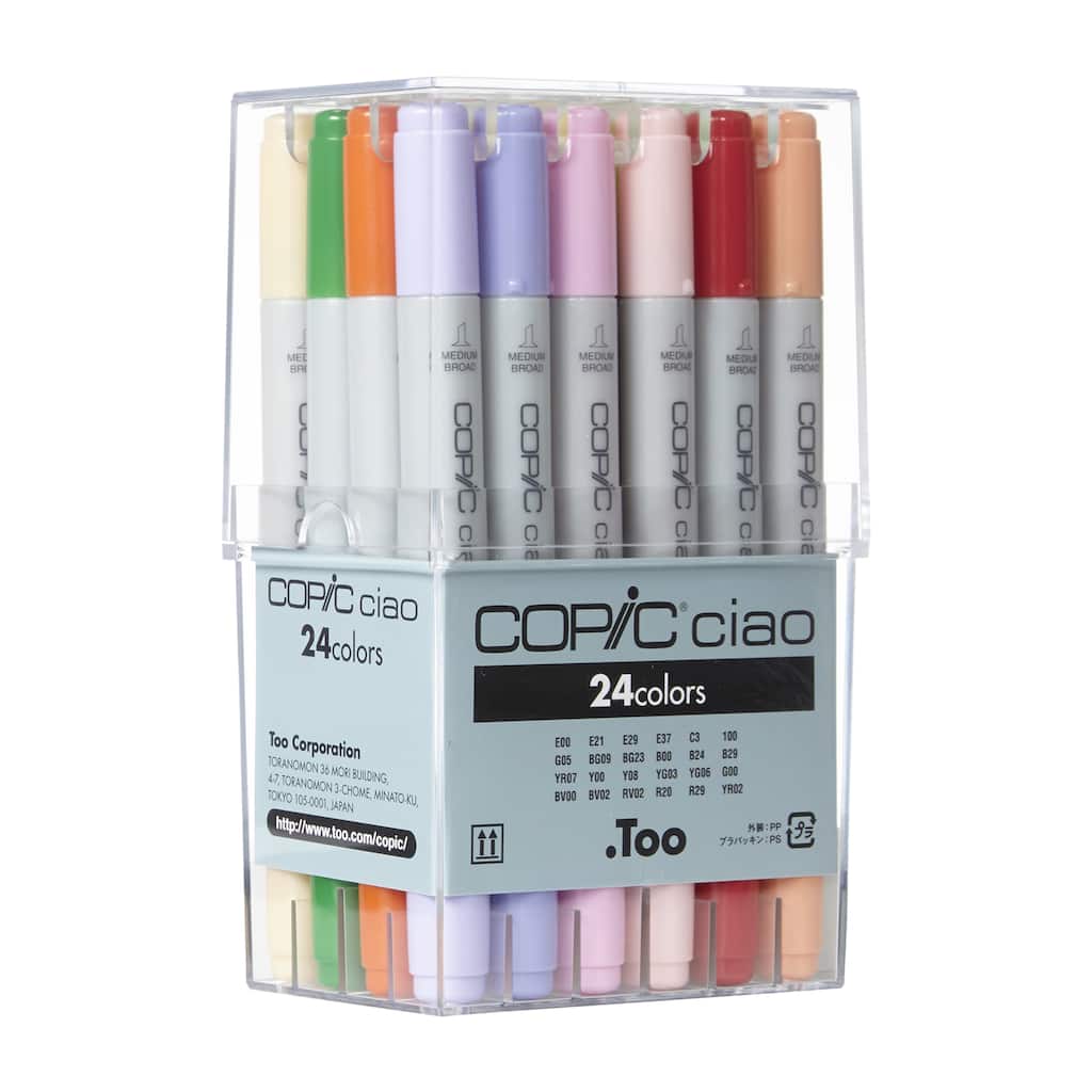 Copic® Ciao Marker Set, 24 Color Basic